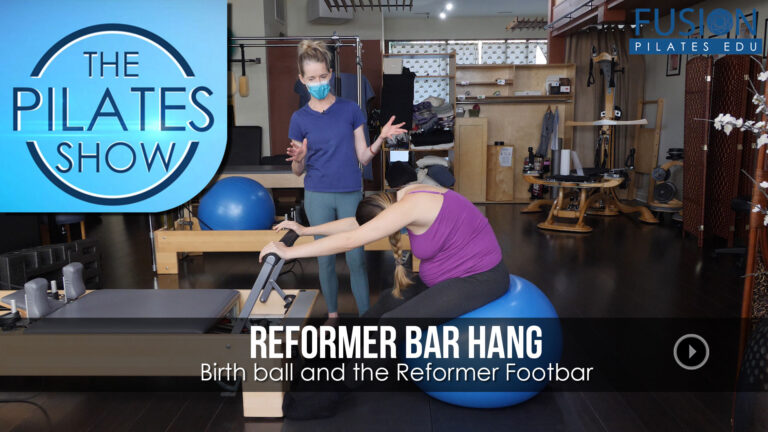 Reformer Bar Hang	Birth ball and the Reformer Footbar