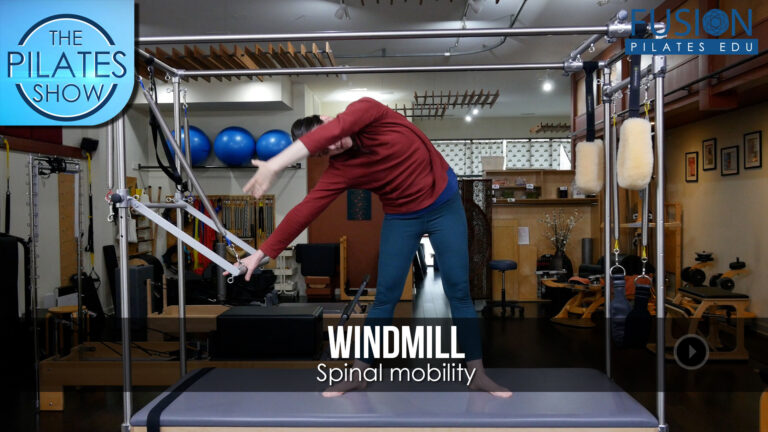 Spinal mobility: Standing lateral flexion on the Cadillac with scapula focus