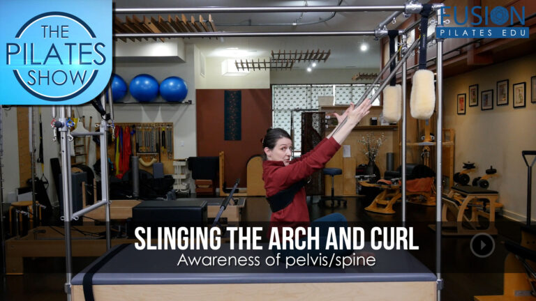 Slinging The Arch And Curl: Awareness of pelvis/spine